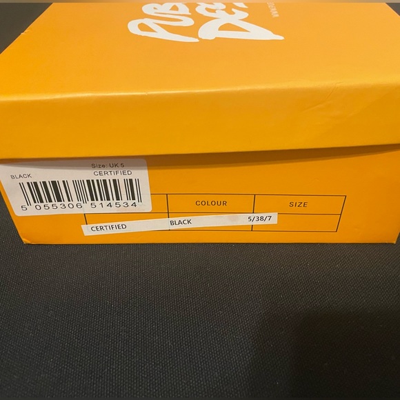 Public Desire Certified Black Chunky Platform Lace Up Heels - Picture 7 of 7